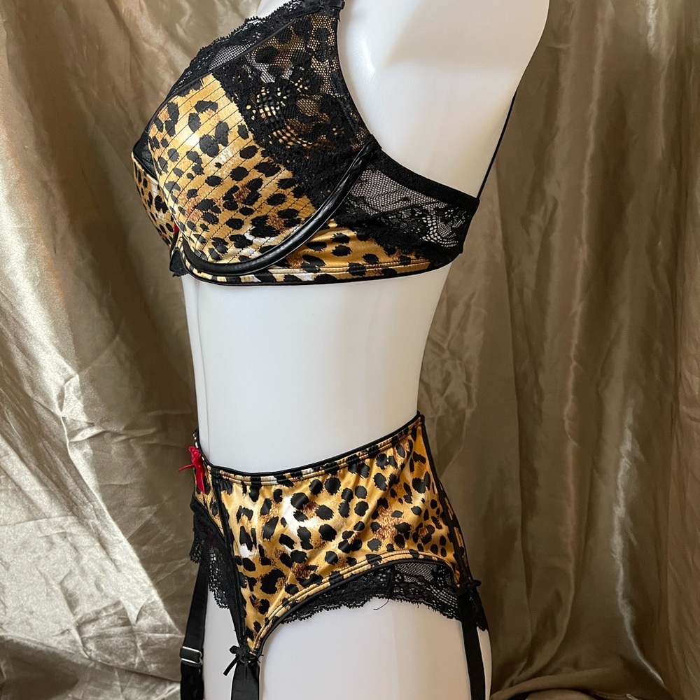 Honey Birdette Bonny Leopard 3 PC Set - Picture 2 of 10